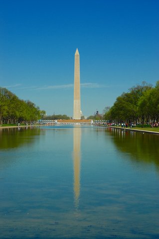 Washington Monument and Reflecting Pool.Unfortunately there was too much wind for this shot to really turn out.